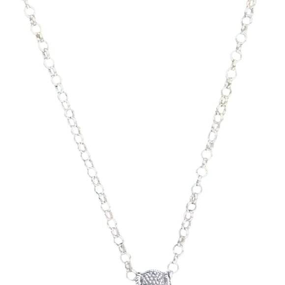 Affinity Diamonds Sterling Silver Necklace W/Diamond And Onyx Pendant (5998) - Picture 5 of 7
